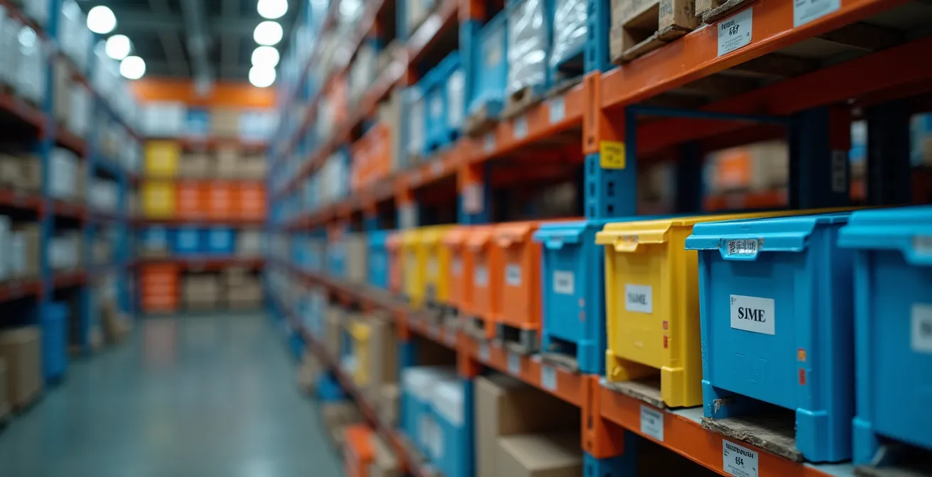 Visualisierung eines optimierten Lagersystems mit dynamischen Beständen