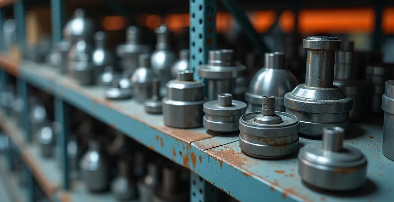 Hochmodernes Ersatzteillager mit systematischer Organisation und Preisoptimierung