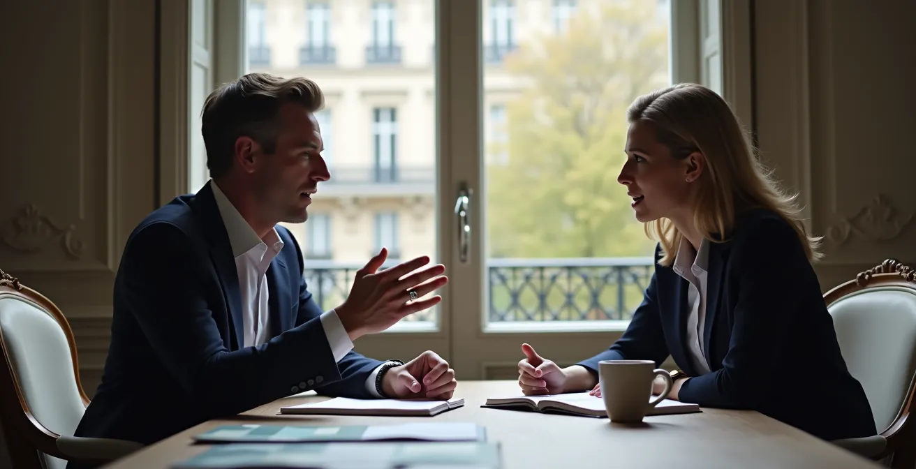 Geschäftstreffen mit kulturellem Verständnis in internationalem Kontext