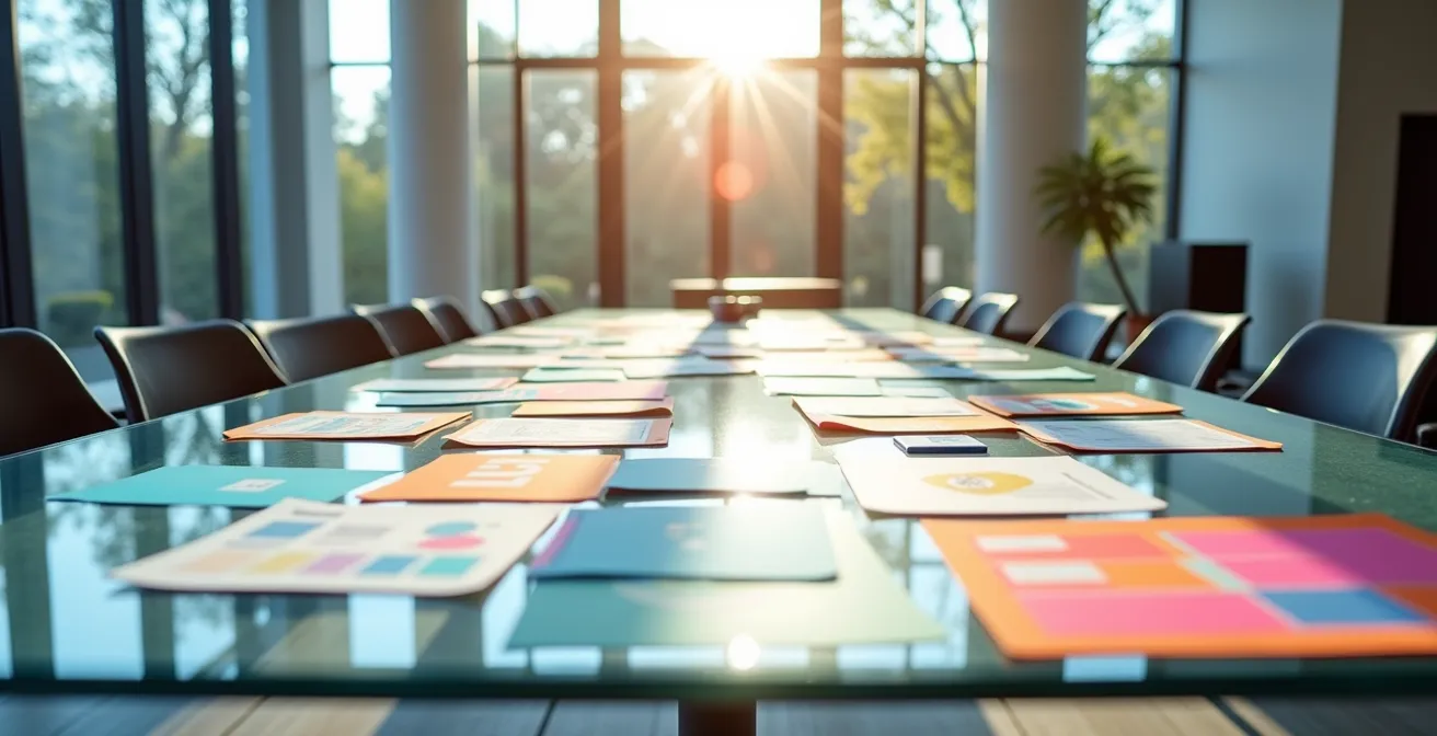 Visuelle Darstellung der Balance zwischen Markenkern und kanalspezifischer Flexibilität