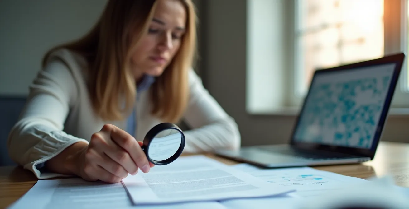 Systematische Darstellung des Markenrecherche-Prozesses mit verschiedenen Prüfebenen, die die Sorgfalt bei der Namenswahl symbolisiert.