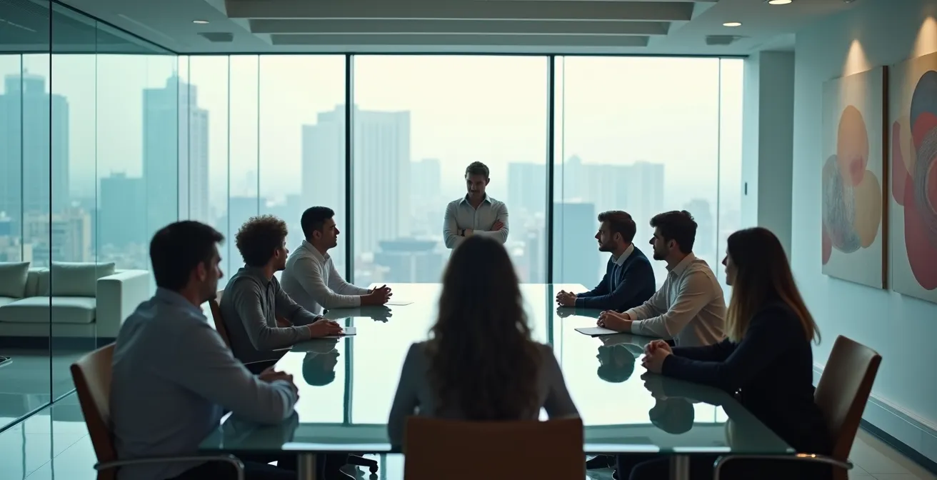 Visualisierung der Unterscheidung zwischen konstruktiver Kritik und destruktivem Widerstand im Büroumfeld.