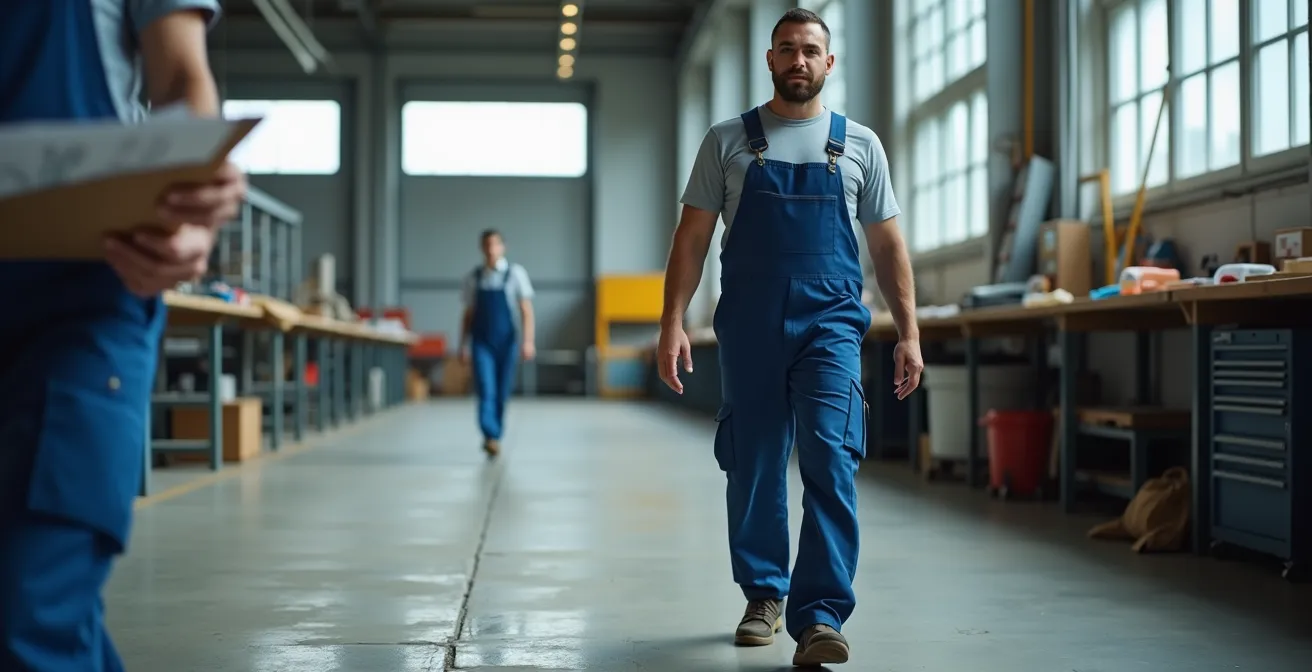 Bewegungsanalyse mit Spaghetti-Diagramm in der Fertigung