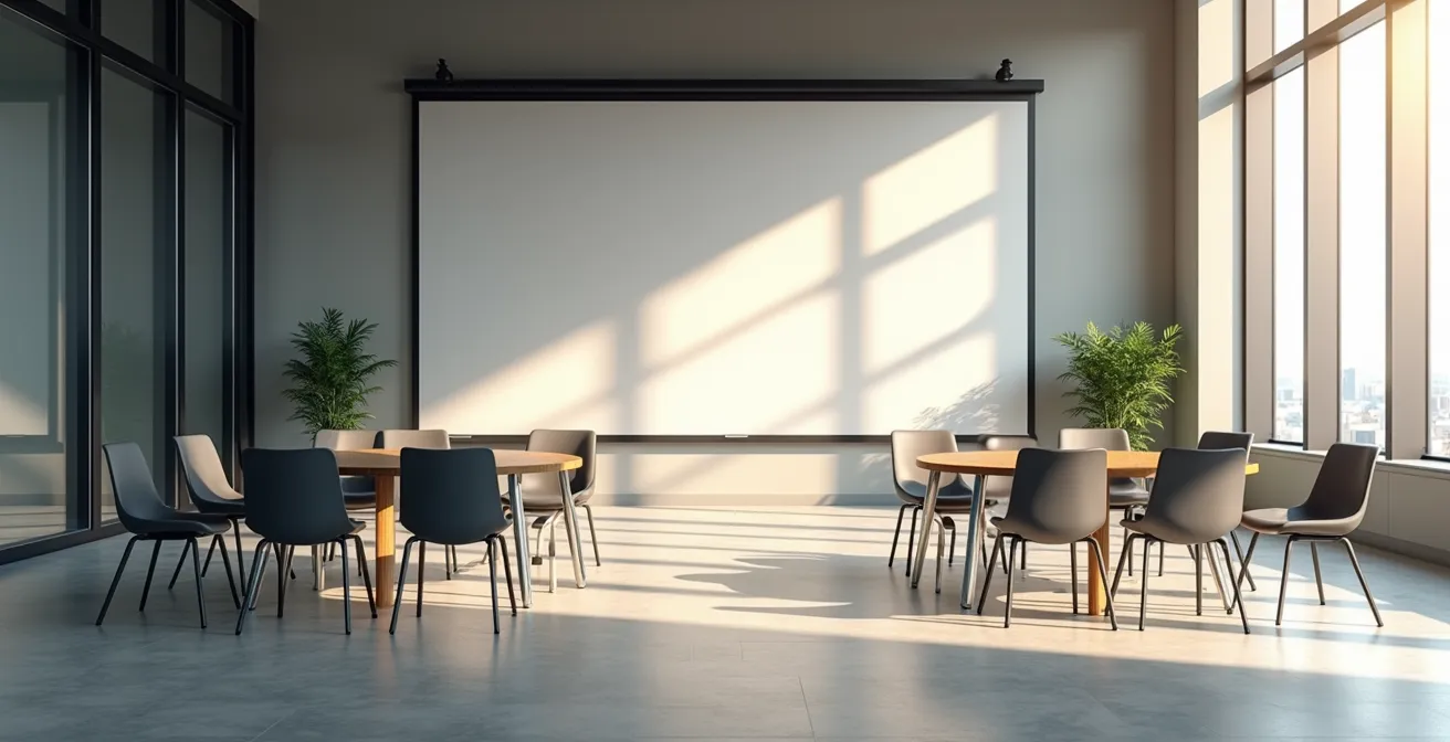 Verlassener Konferenzraum symbolisiert Kundendesinteresse