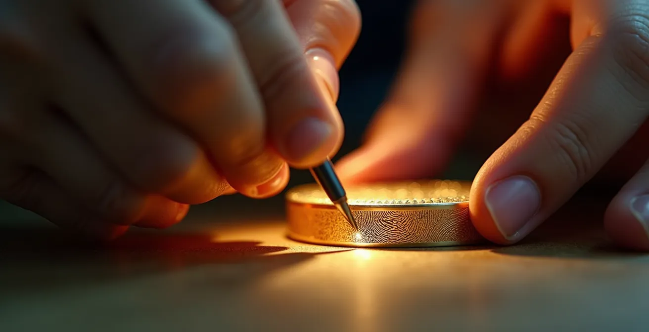 Handwerkliche Detailarbeit symbolisiert persönlichen Kundenkontakt